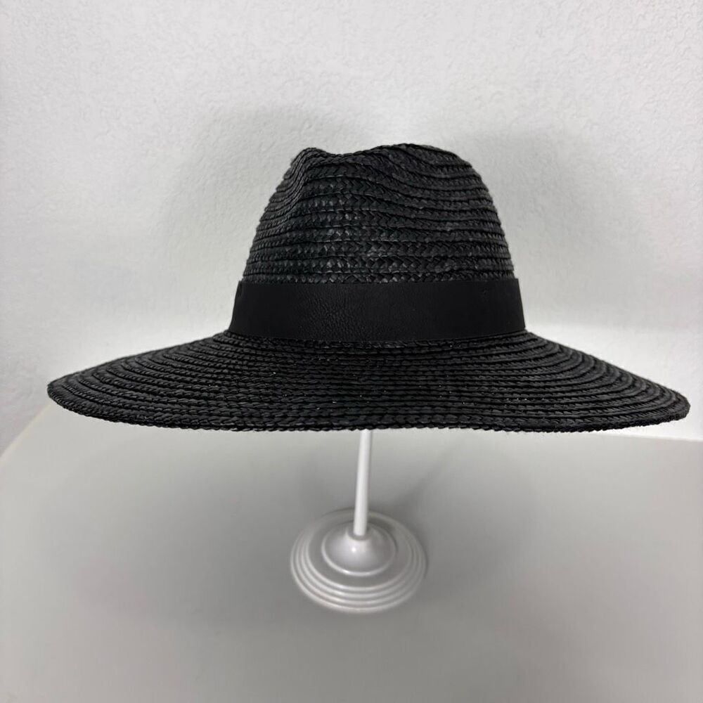 New Urban Outfitters Women's Black 100% Straw Sun Hat‎ One Size